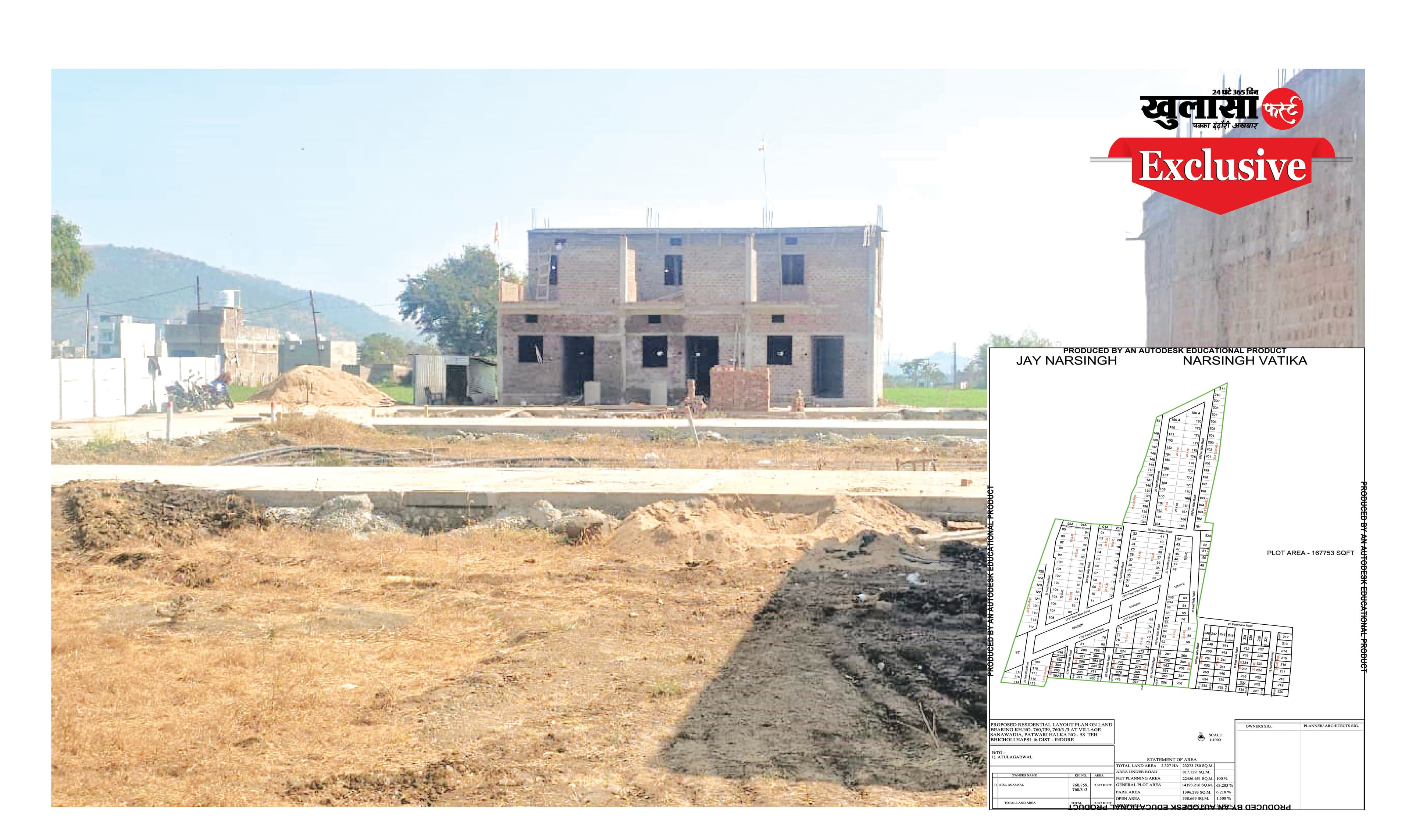 नोटरी पर प्लॉट काटकर बेच रहा अग्रवाल