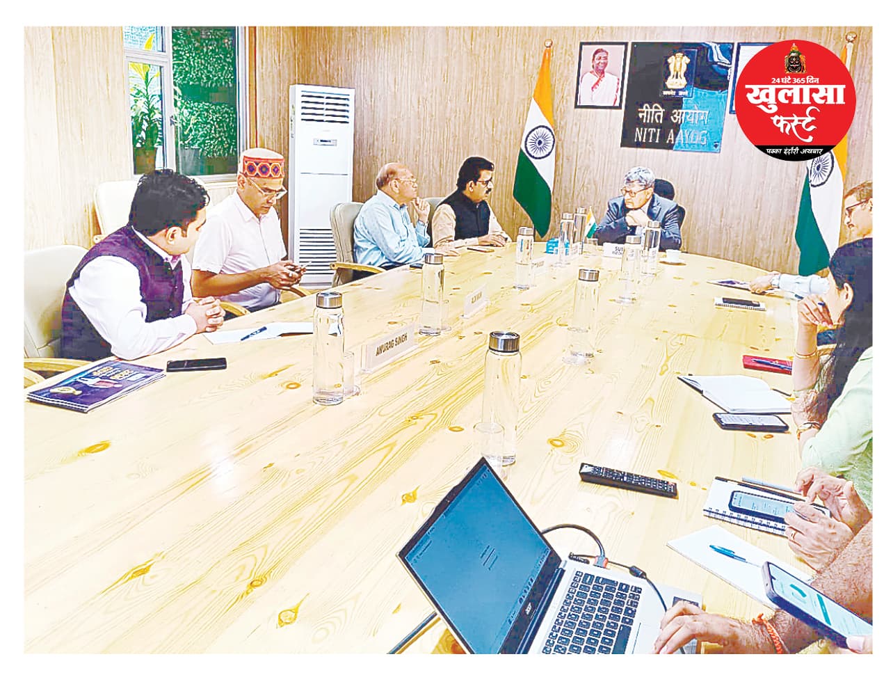 नीति आयोग में सांसद शंकर लालवानी ने दिया प्रेजेंटेशन