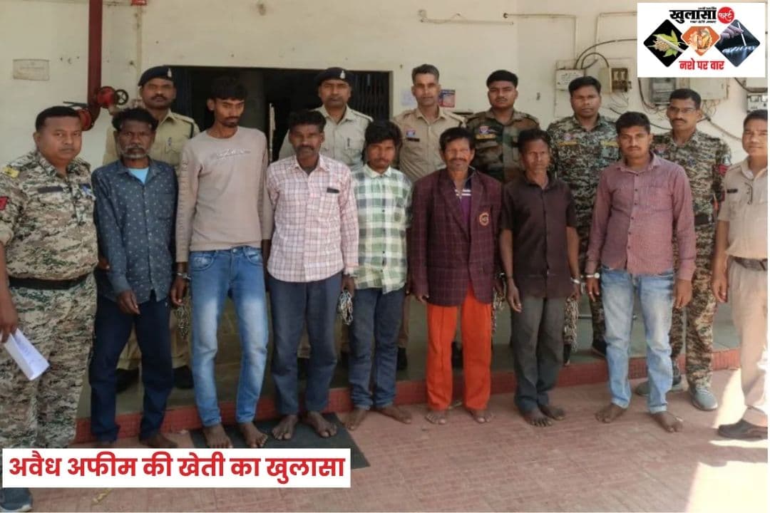अवैध अफीम की खेती का खुलासा