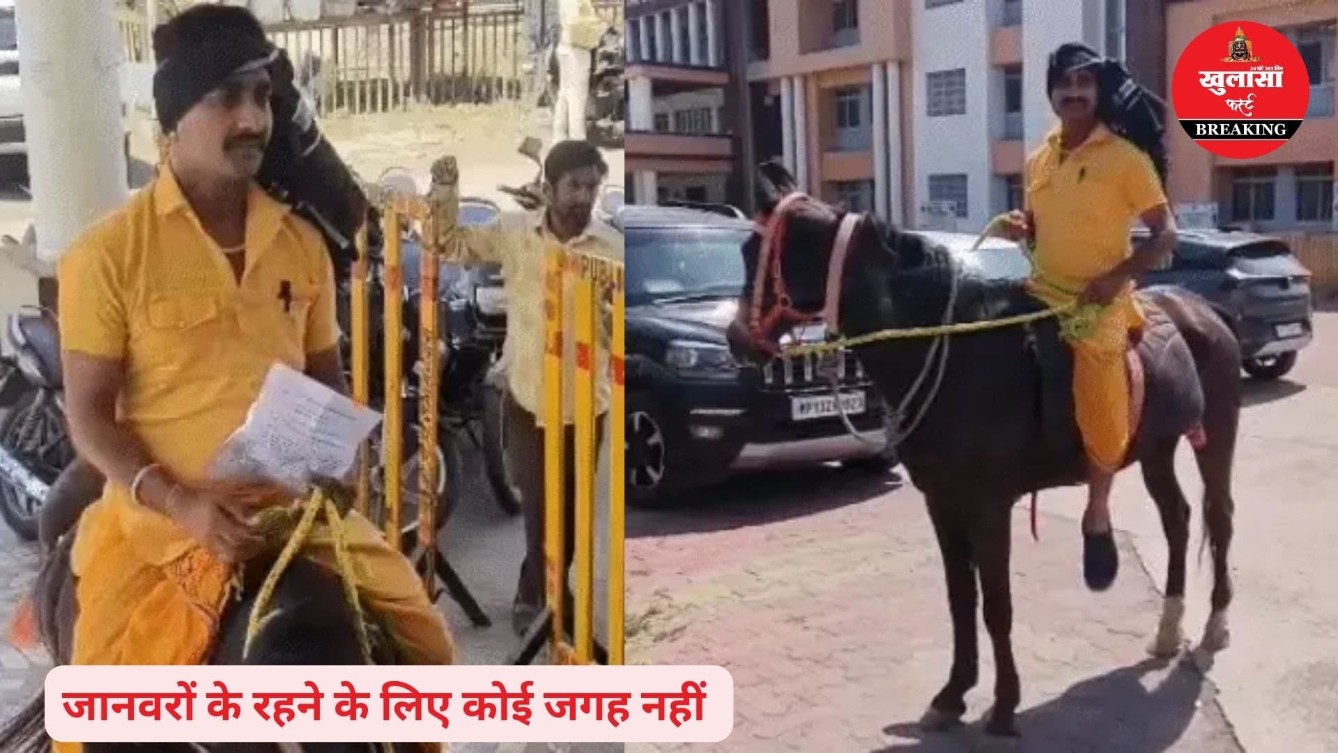 घोड़ी पर बैठकर कलेक्ट्रेट क्यों पहुंचा युवक