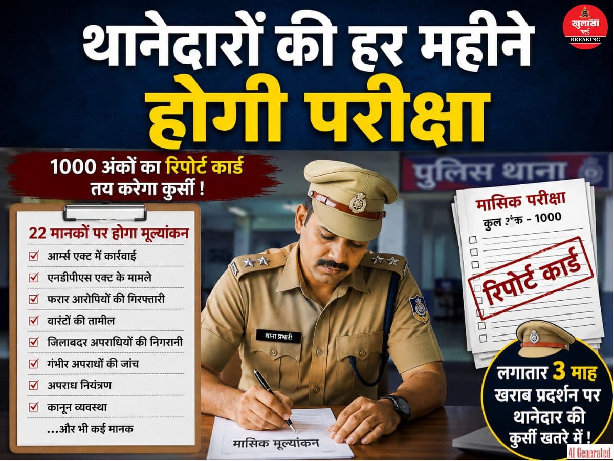 थानेदारों की हर महीने होगी परीक्षा
