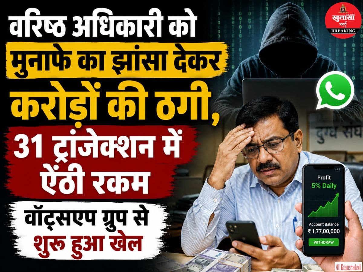 वरिष्ठ अधिकारी को मुनाफे का झांसा देकर करोड़ों की ठगी
