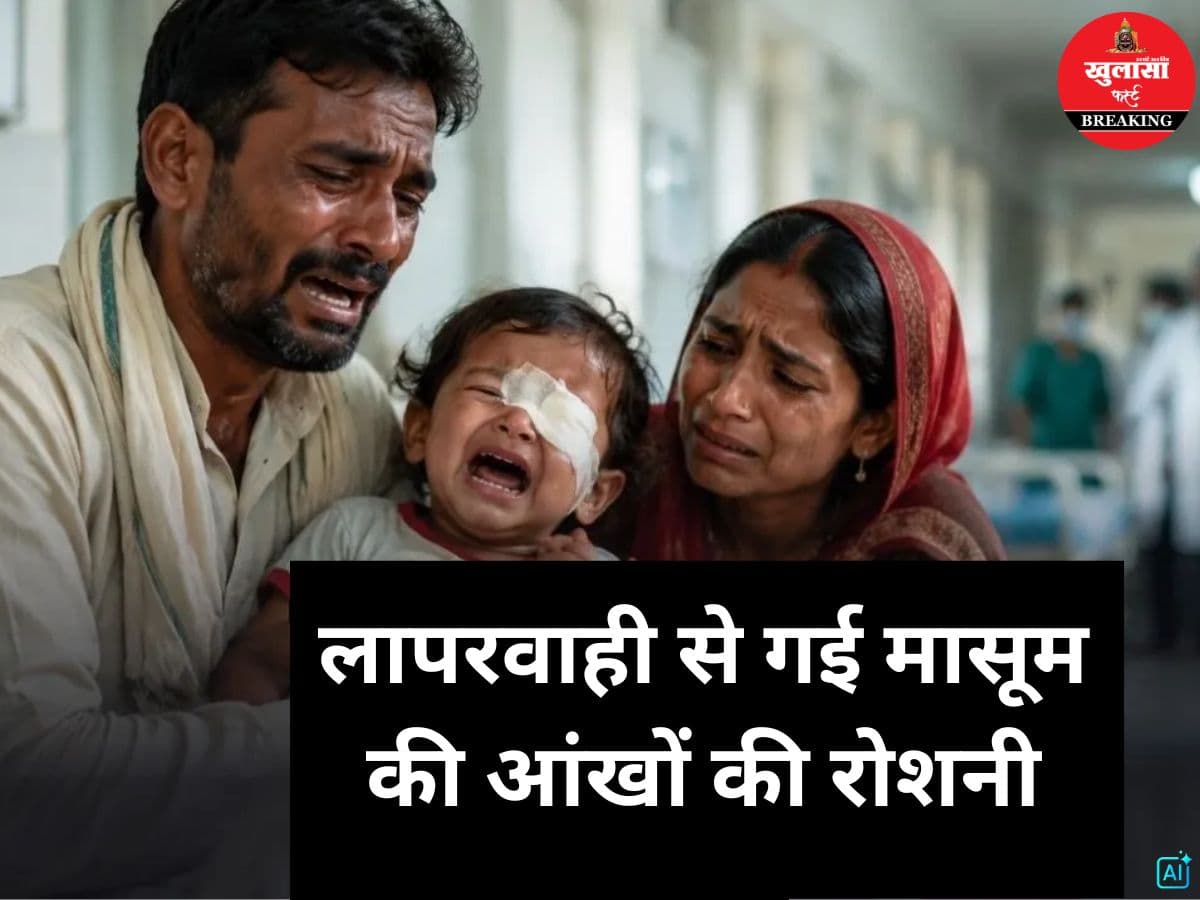 लापरवाही से गई मासूम की आंखों की रोशनी