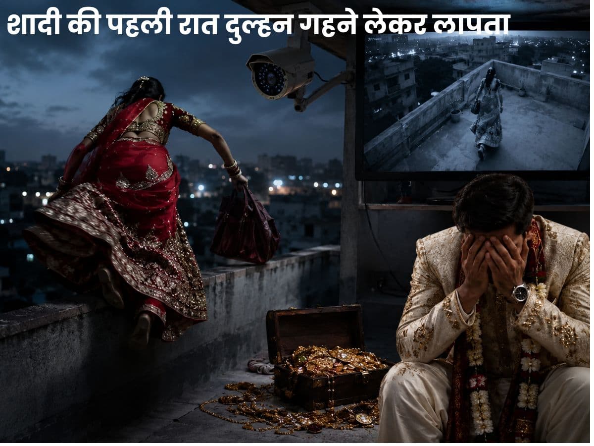 शादी की पहली रात दुल्हन गहने लेकर लापता