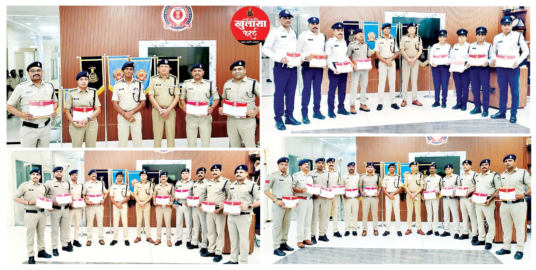 पुलिस कमिश्नर ने 29 कर्मियों की पीठ थपथपाई