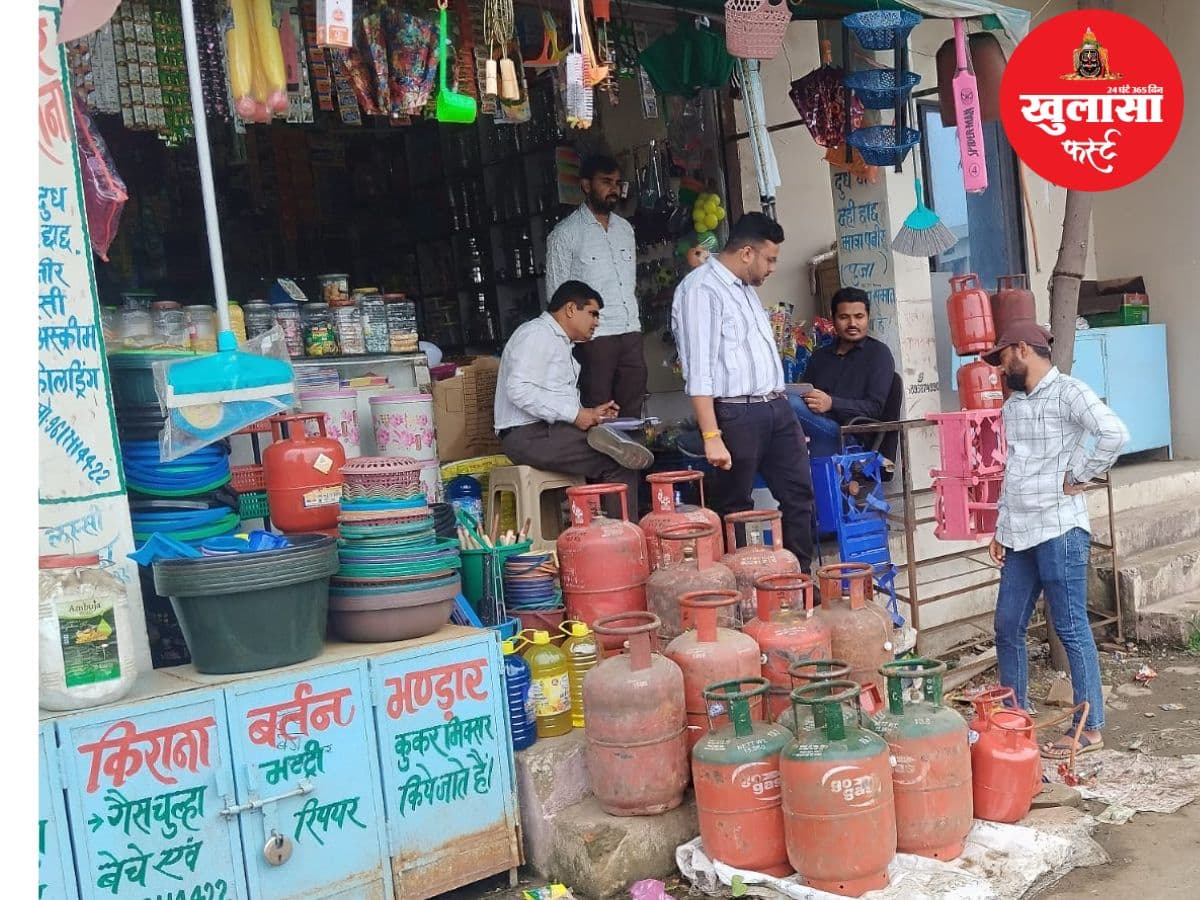 अवैध गैस सिलेंडर भंडारण पर खाद्य विभाग की बड़ी कार्रवाई