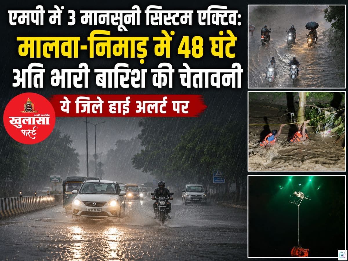 एमपी में 3 मानसूनी सिस्टम एक्टिव