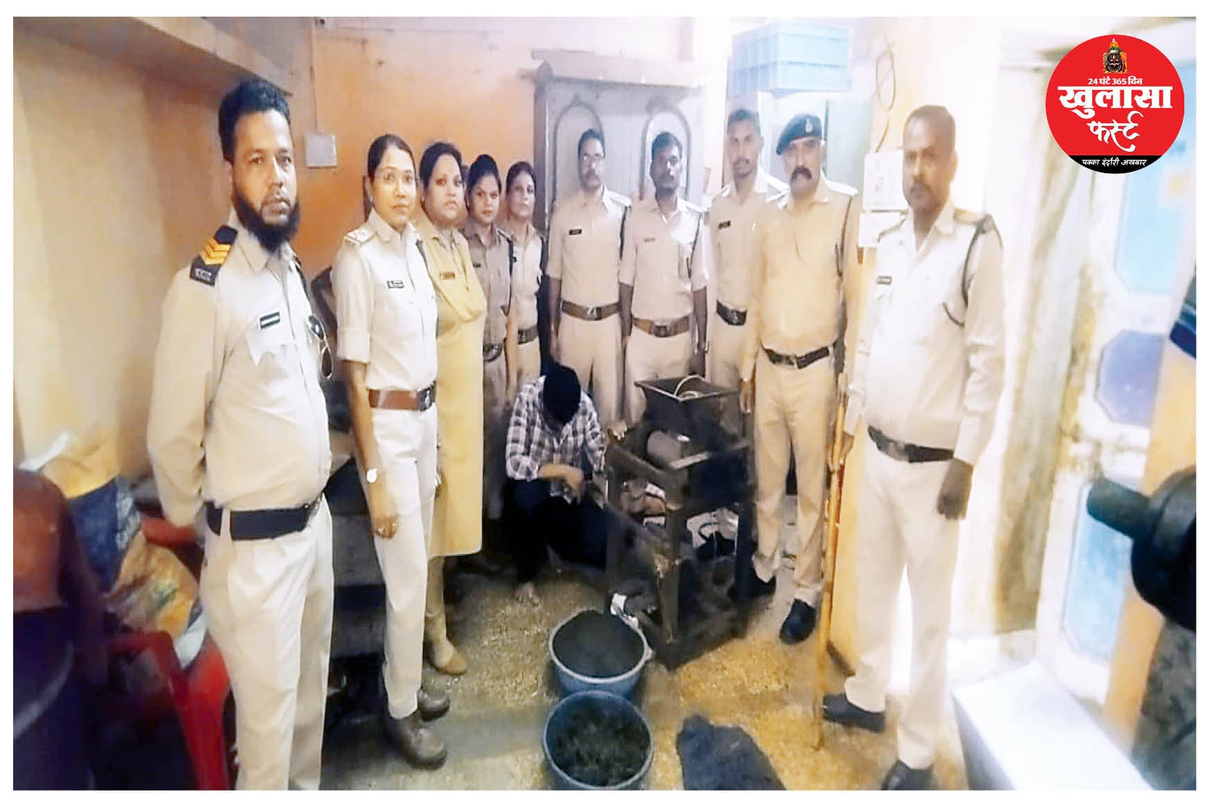 आबकारी विभाग ने पकड़ी अवैध भांग फैक्ट्री