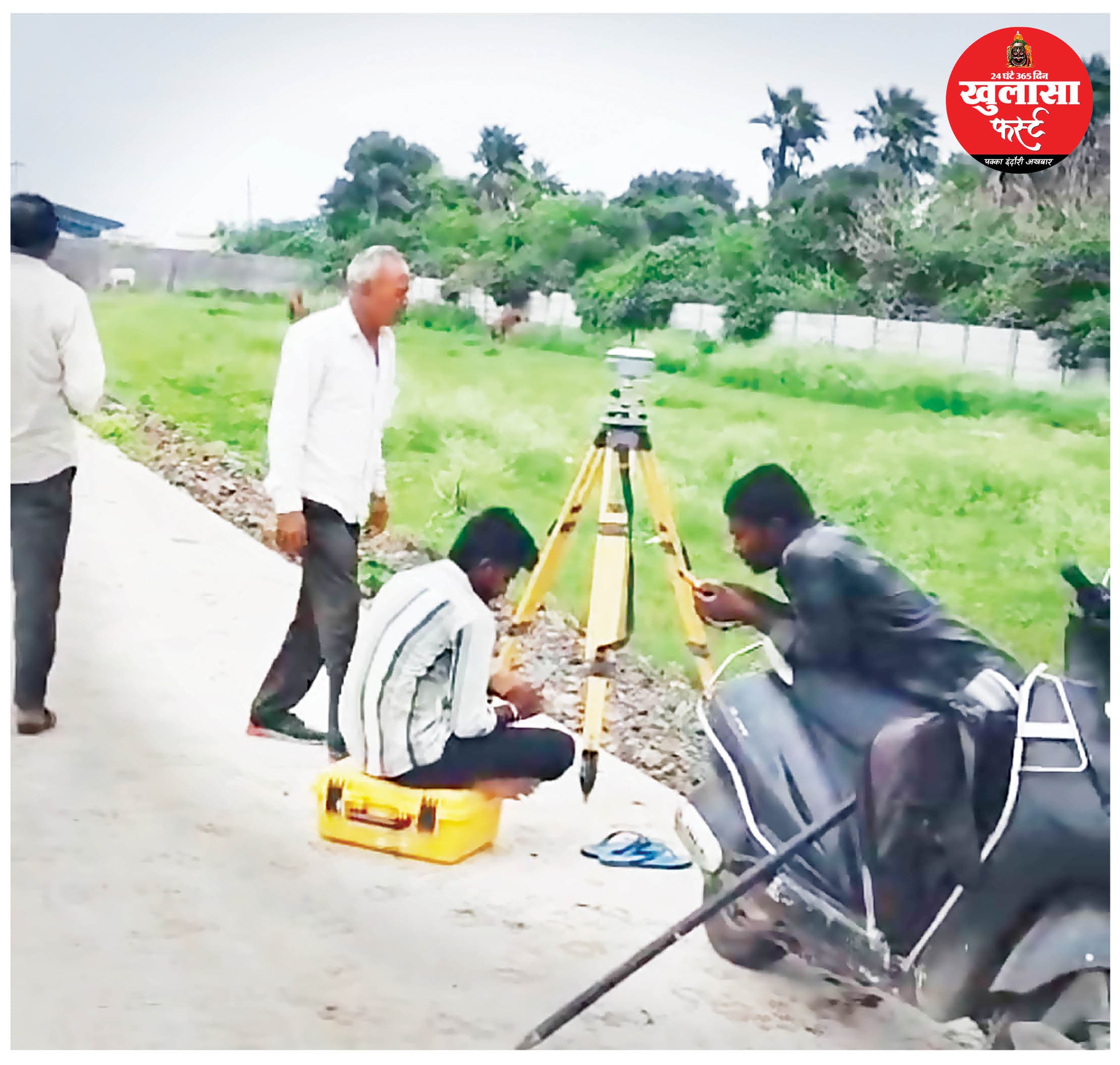 आंदोलन के बीच रेलवे ने कर डाला सर्वेक्षण वाली जमीन का सीमांकन
