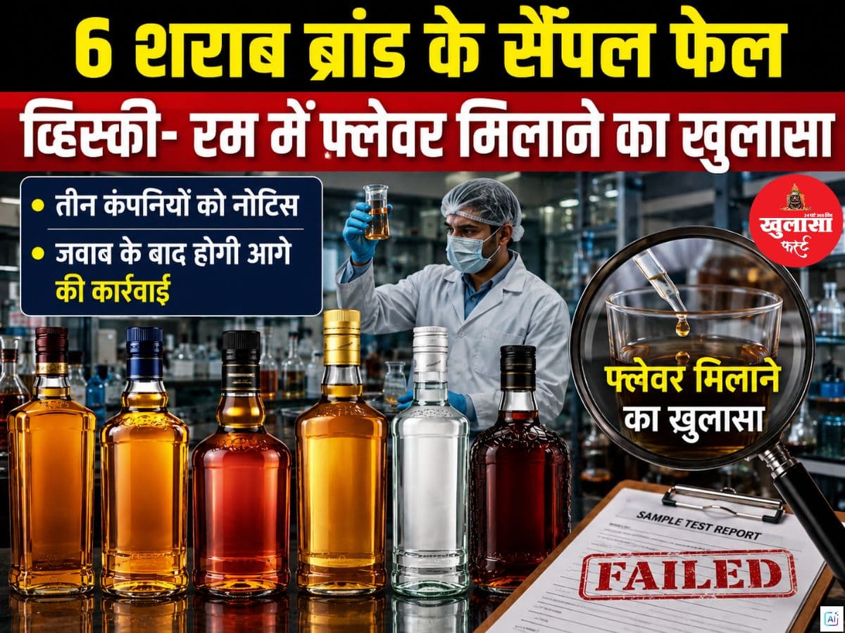 6 शराब ब्रांड के सैंपल फेल