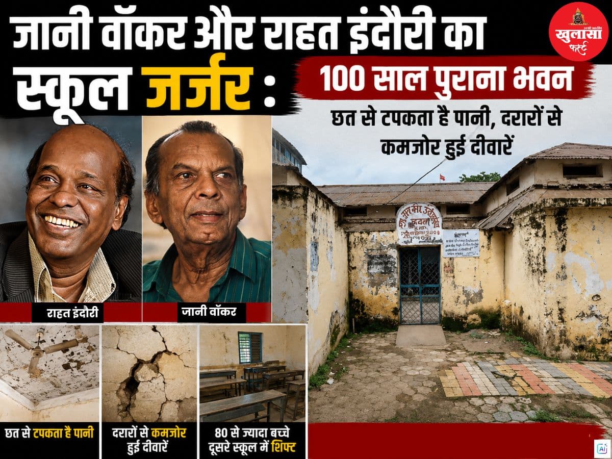 जानी वॉकर और राहत इंदौरी का स्कूल जर्जर
