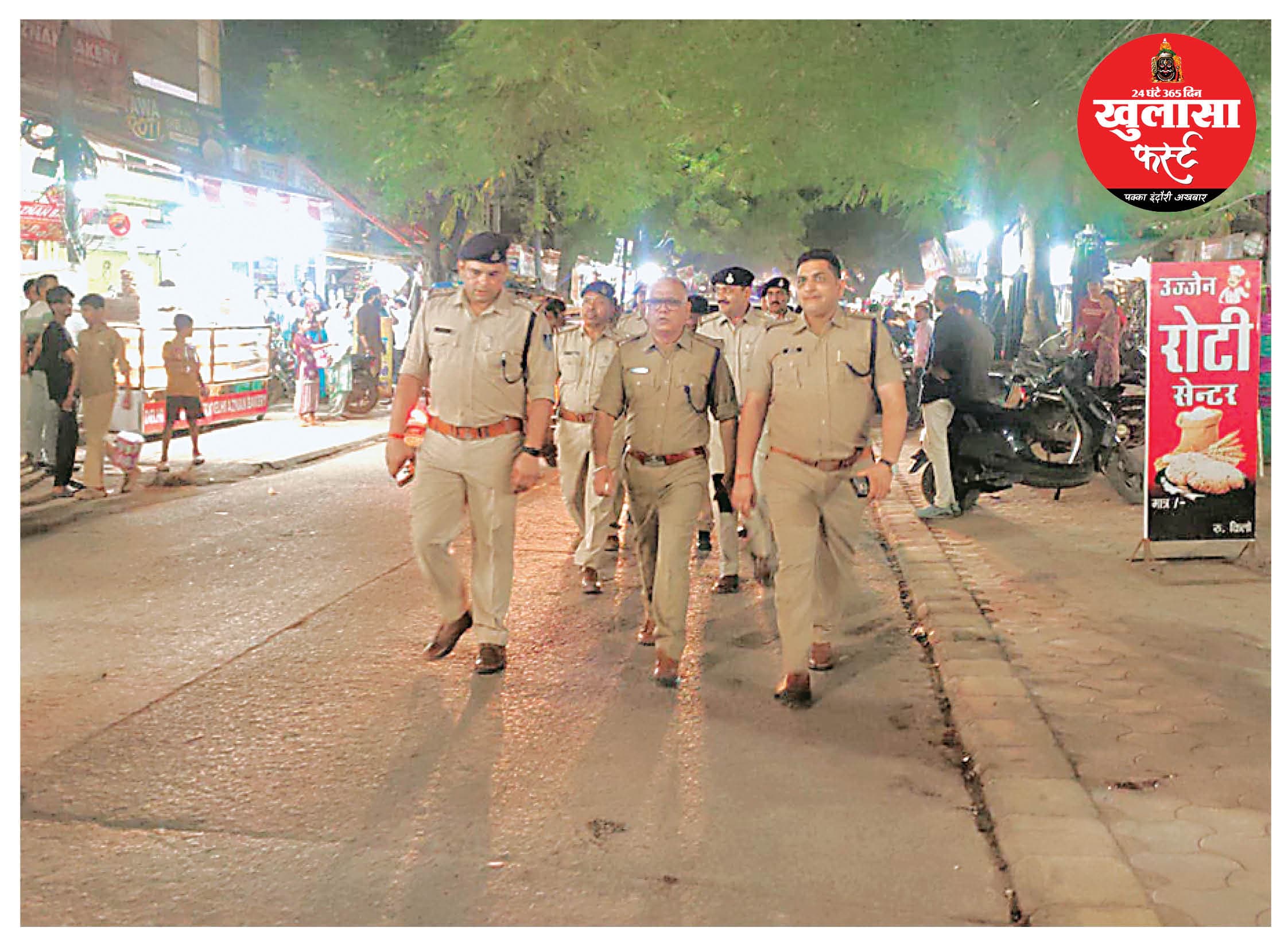 त्योहारों से पहले सड़कों पर भारी पुलिस बल