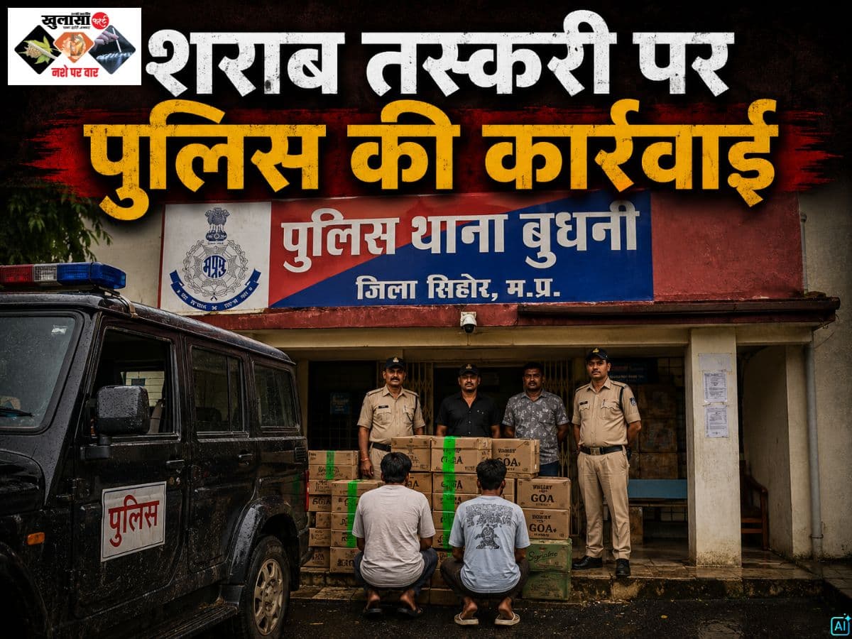 शराब तस्करी पर पुलिस की कार्रवाई