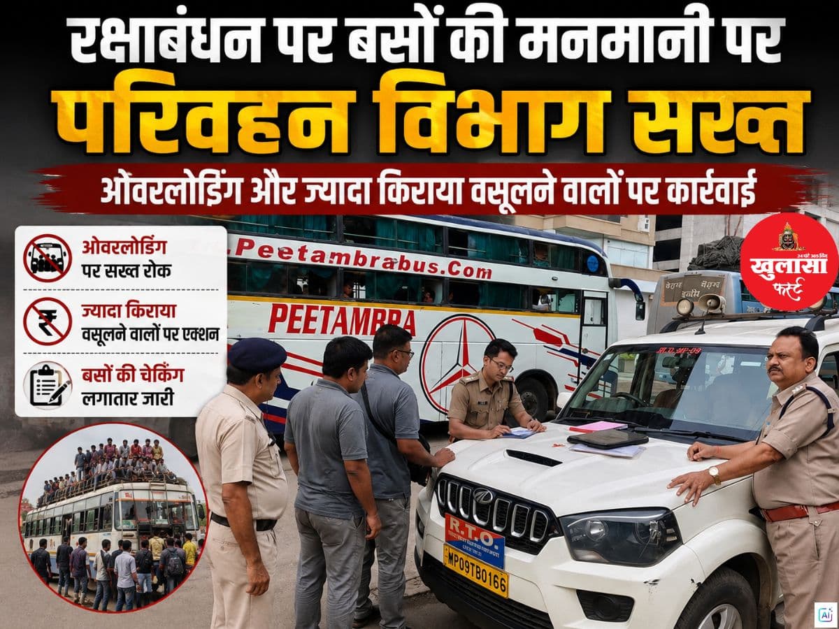रक्षाबंधन पर बसों की मनमानी पर परिवहन विभाग सख्त