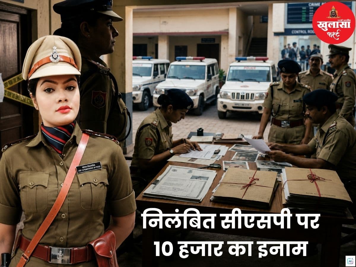 निलंबित सीएसपी पर 10 हजार का इनाम