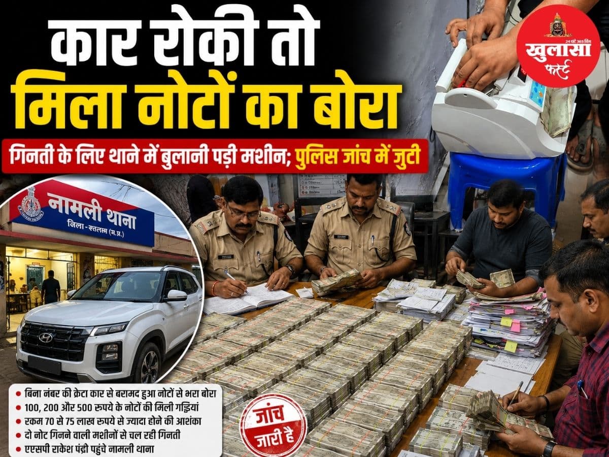 कार रोकी तो मिला नोटों का बोरा