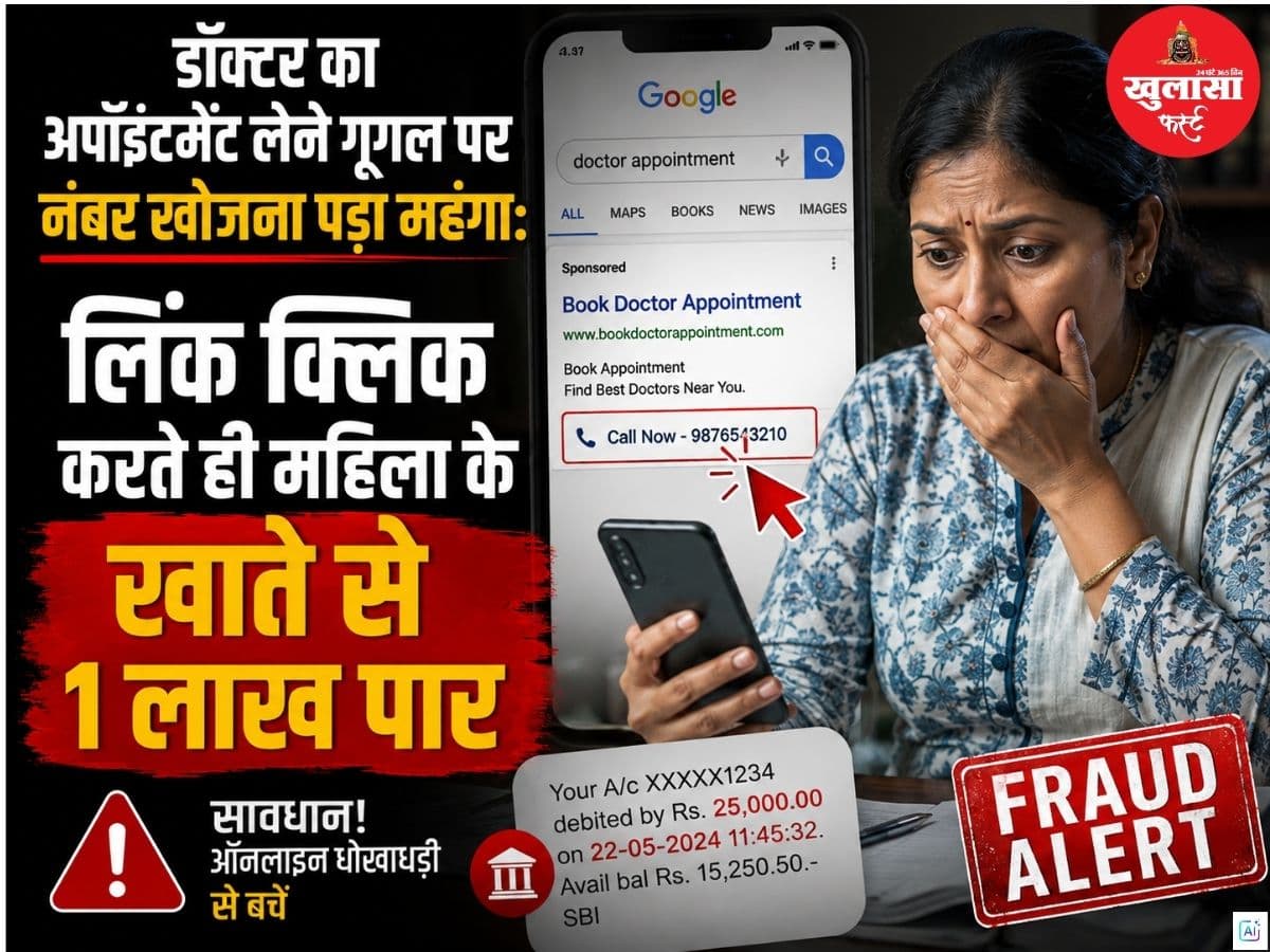 डॉक्टर का अपॉइंटमेंट लेने गूगल पर नंबर खोजना पड़ा महंगा