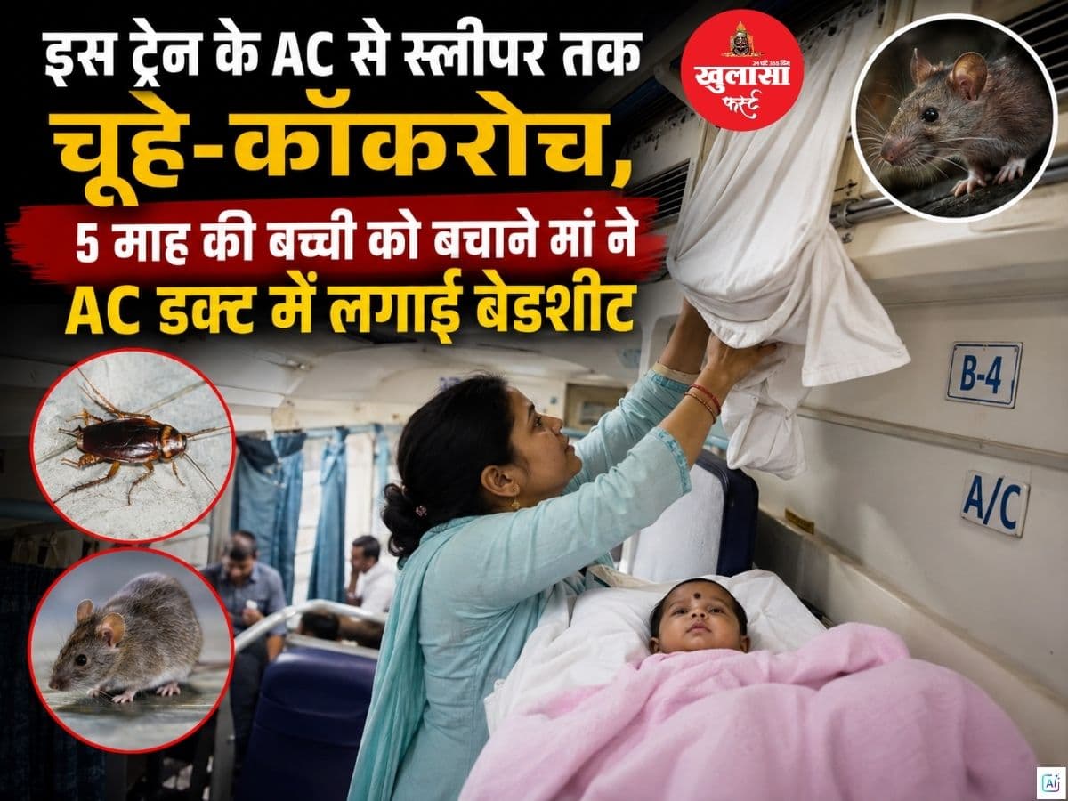 इस ट्रेन के AC से स्लीपर तक चूहे-कॉकरोच