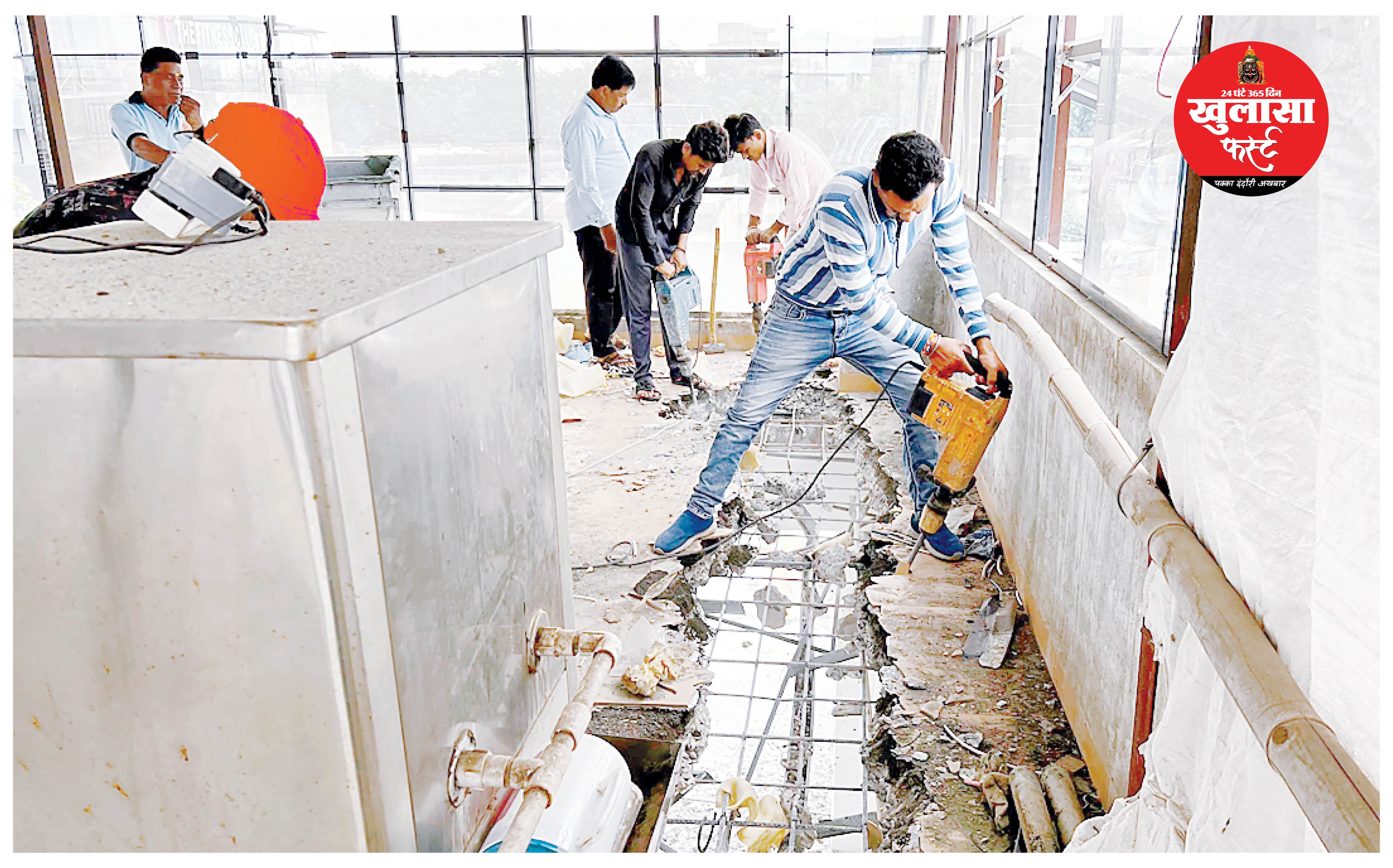 बार-बार दिए नोटिस दरकिनार करने पर चला नगर निगम का बुलडोजर