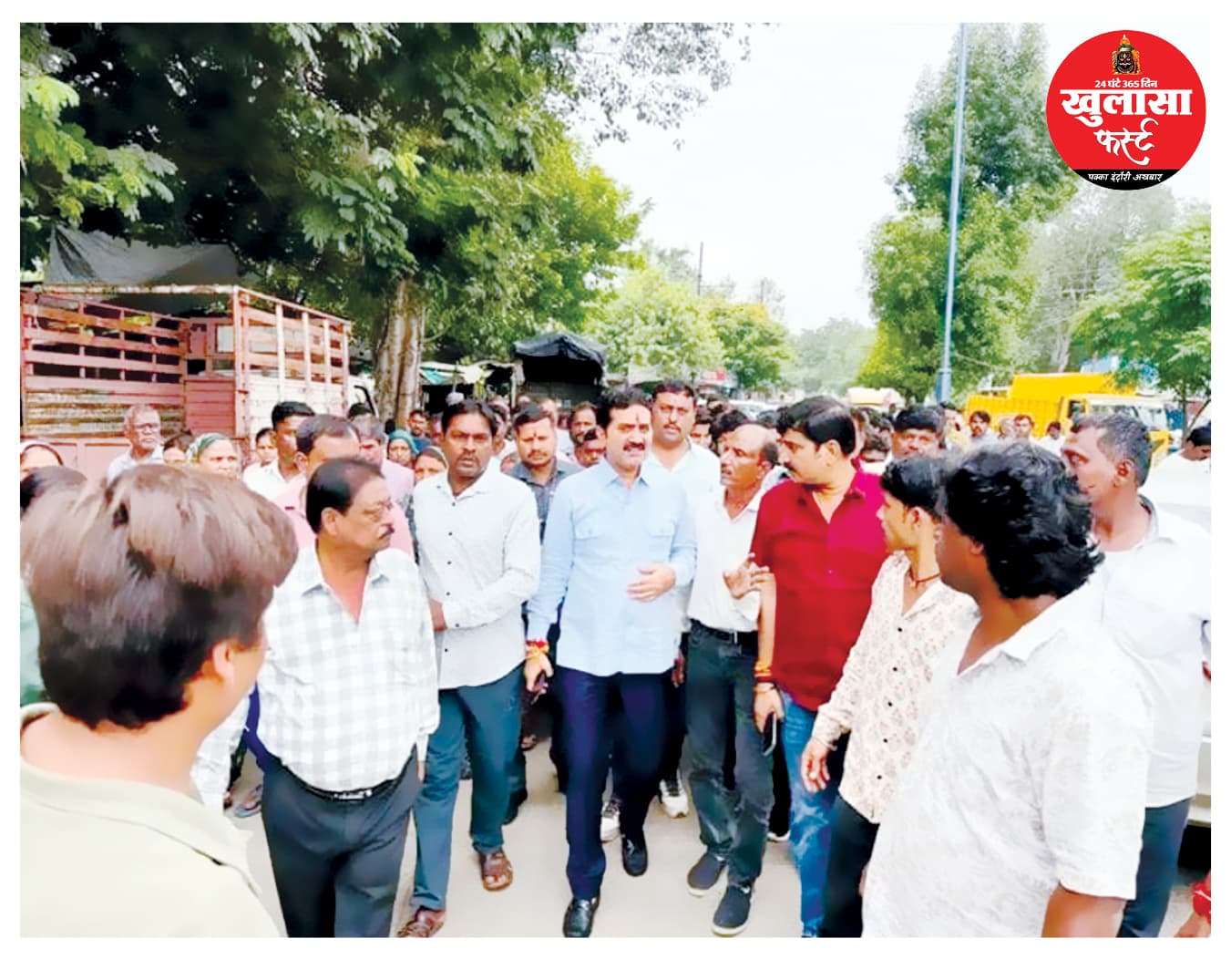 बुधवारिया हाट हटाने पहुंची निगम की टीम बैरंग लौटी