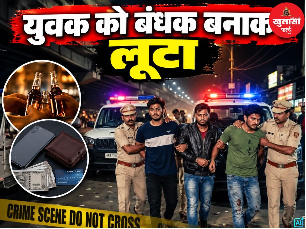 युवक को बंधक बनाकर लूटा