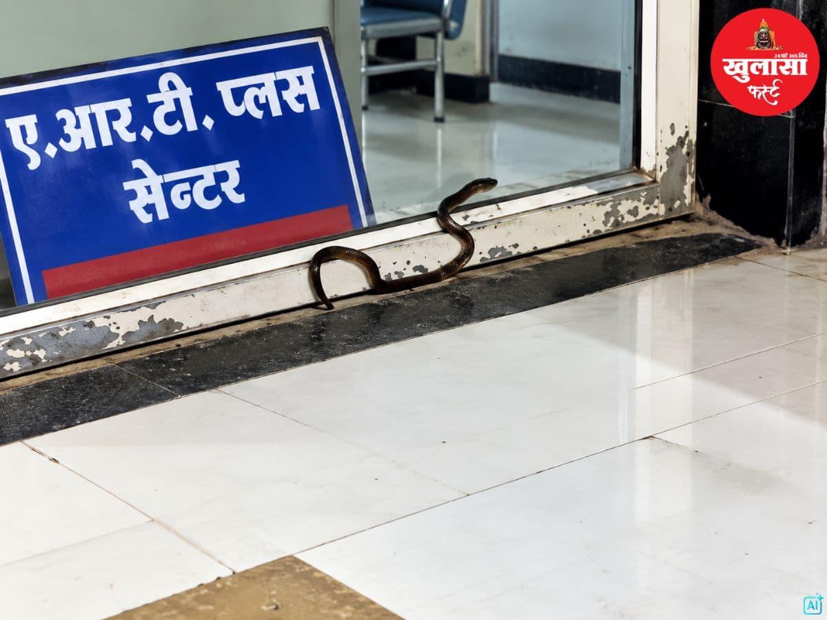 देखिए वीडियो, अस्पताल की न्यू ओपीडी में घुसा सांप