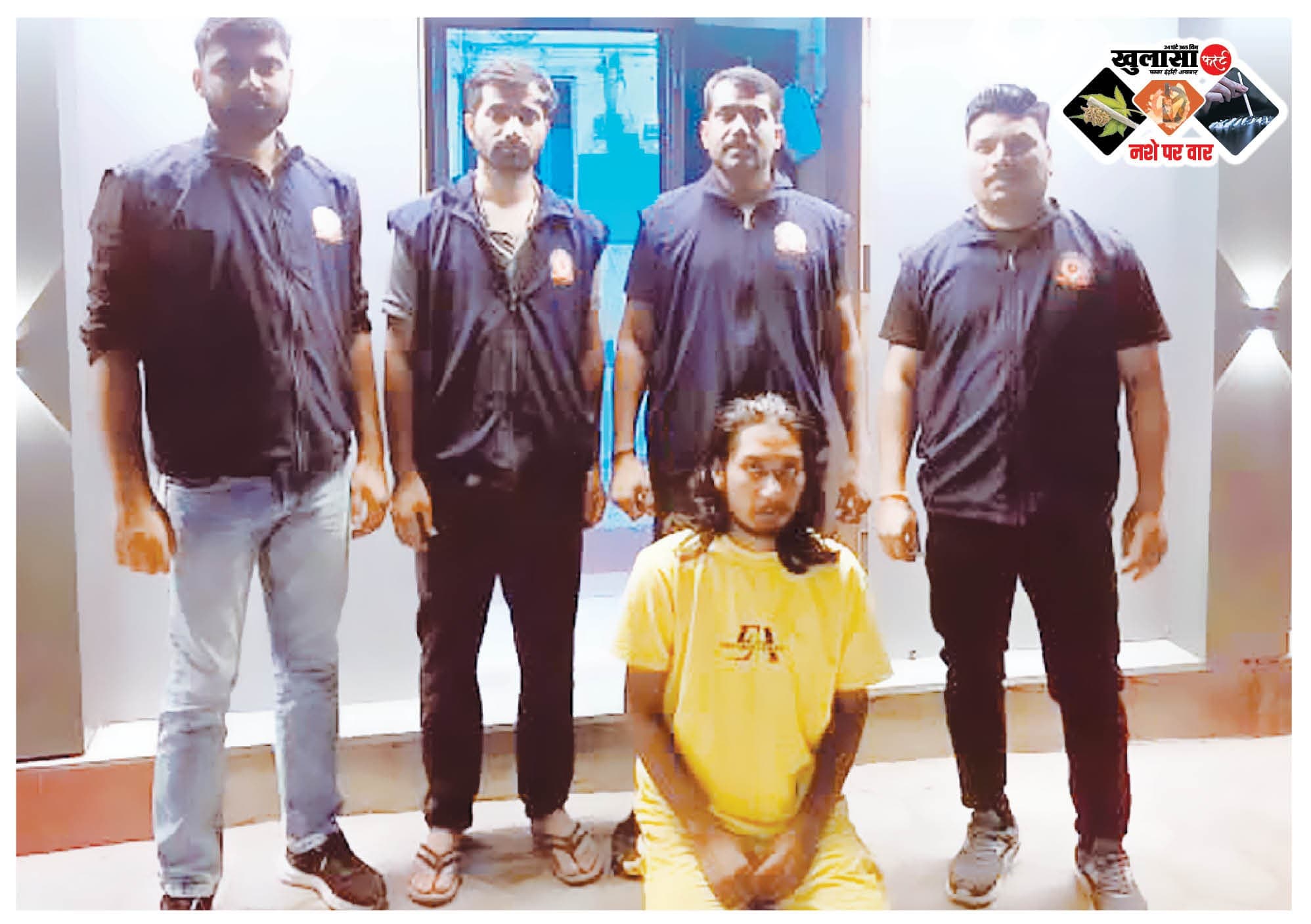 फूल की बोरी में मिला चार किलो गांजा विक्रेता गिरफ्तार