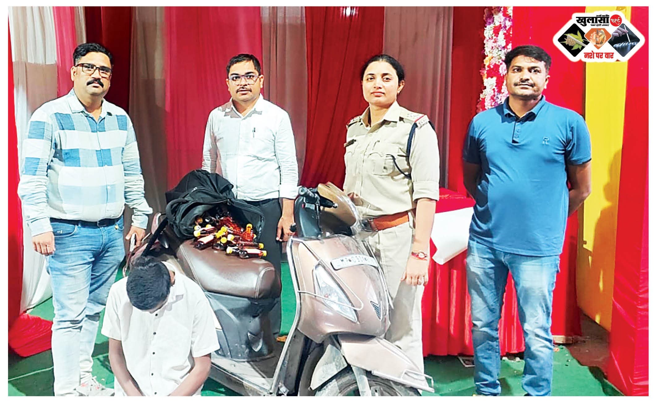 ड्राय डे पर गले तर कराने से पहले पकड़ी गई अवैध शराब