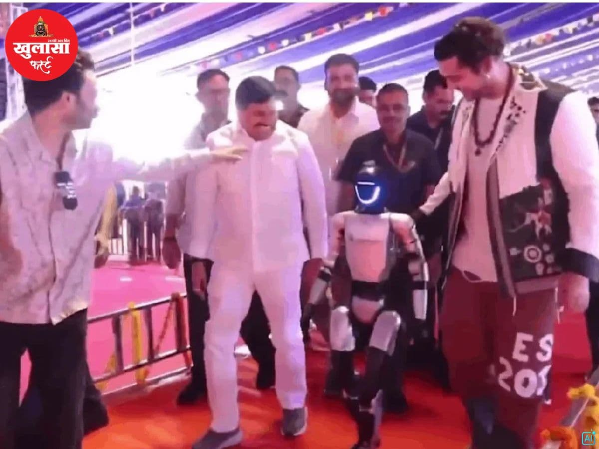 देखिए वीडियो, सीएम यूथ कॉन्क्लेव में मुख्यमंत्री के सामने पहुंचा रोबोट