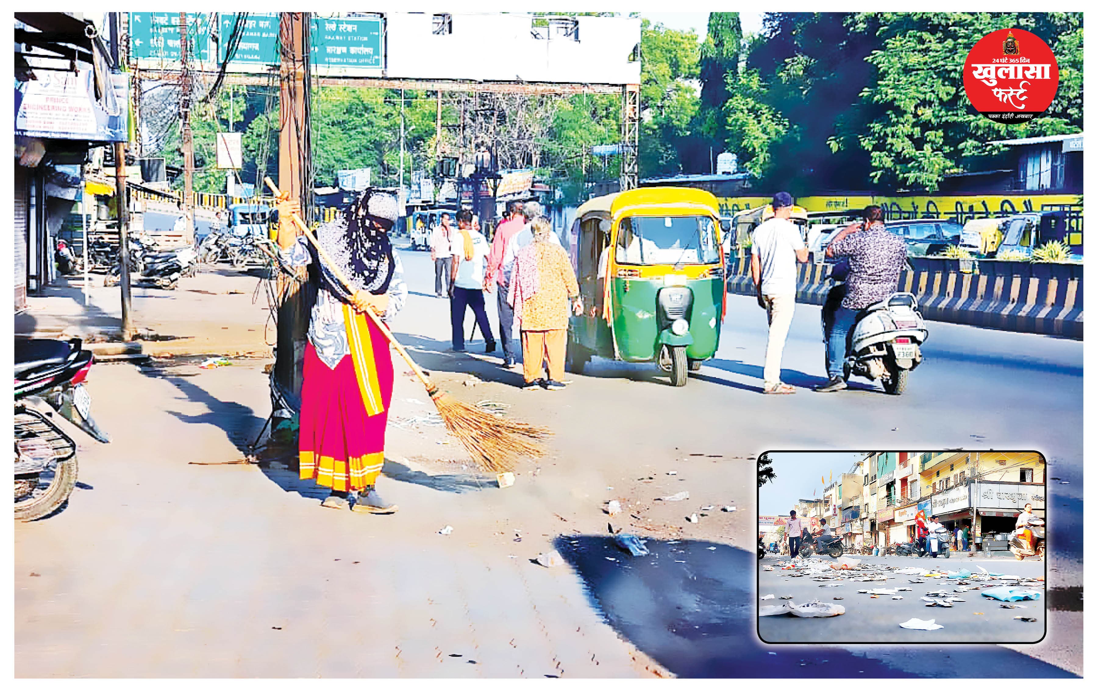 कहीं हड़ताल करते तो कहीं सफाई करते दिखाई दिए सफाईकर्मी