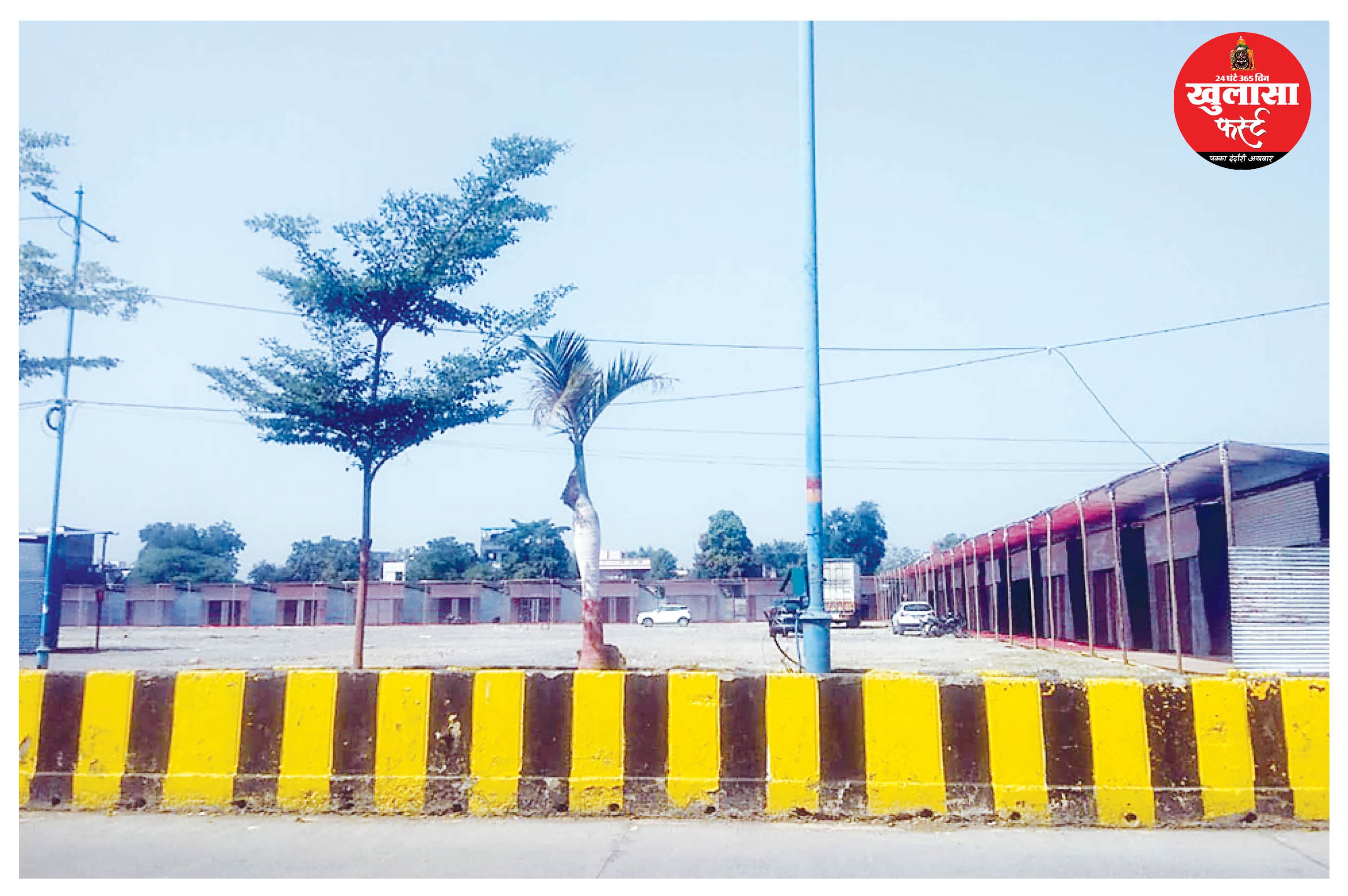 पटाखा बाजार में आवंटन से पहले निर्माण