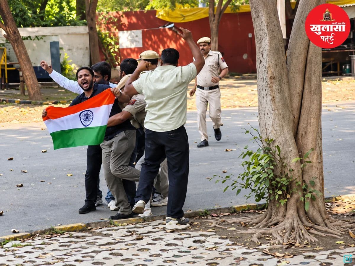 वीडियो देखिए, प्रदर्शन करने पहुंचे सीजेपी नेता हिरासत में