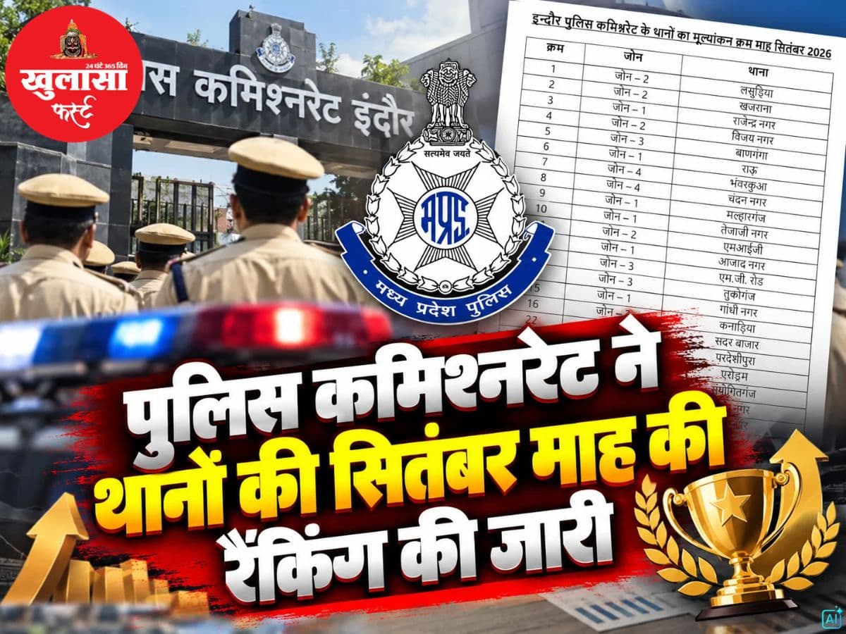 पुलिस कमिश्नरेट ने थानों की सितंबर माह की रैंकिंग की जारी