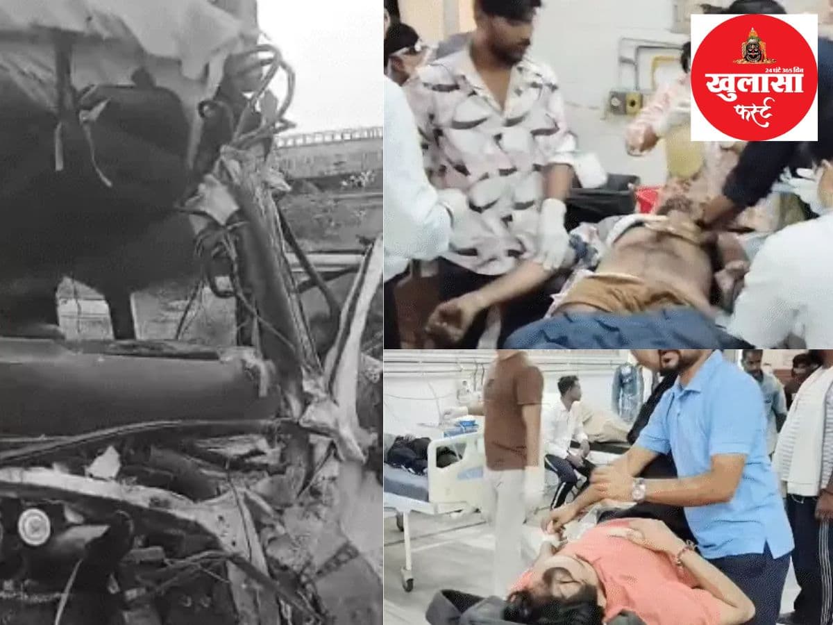एक्सप्रेस-वे से नाले में गिरा ट्रैवलर