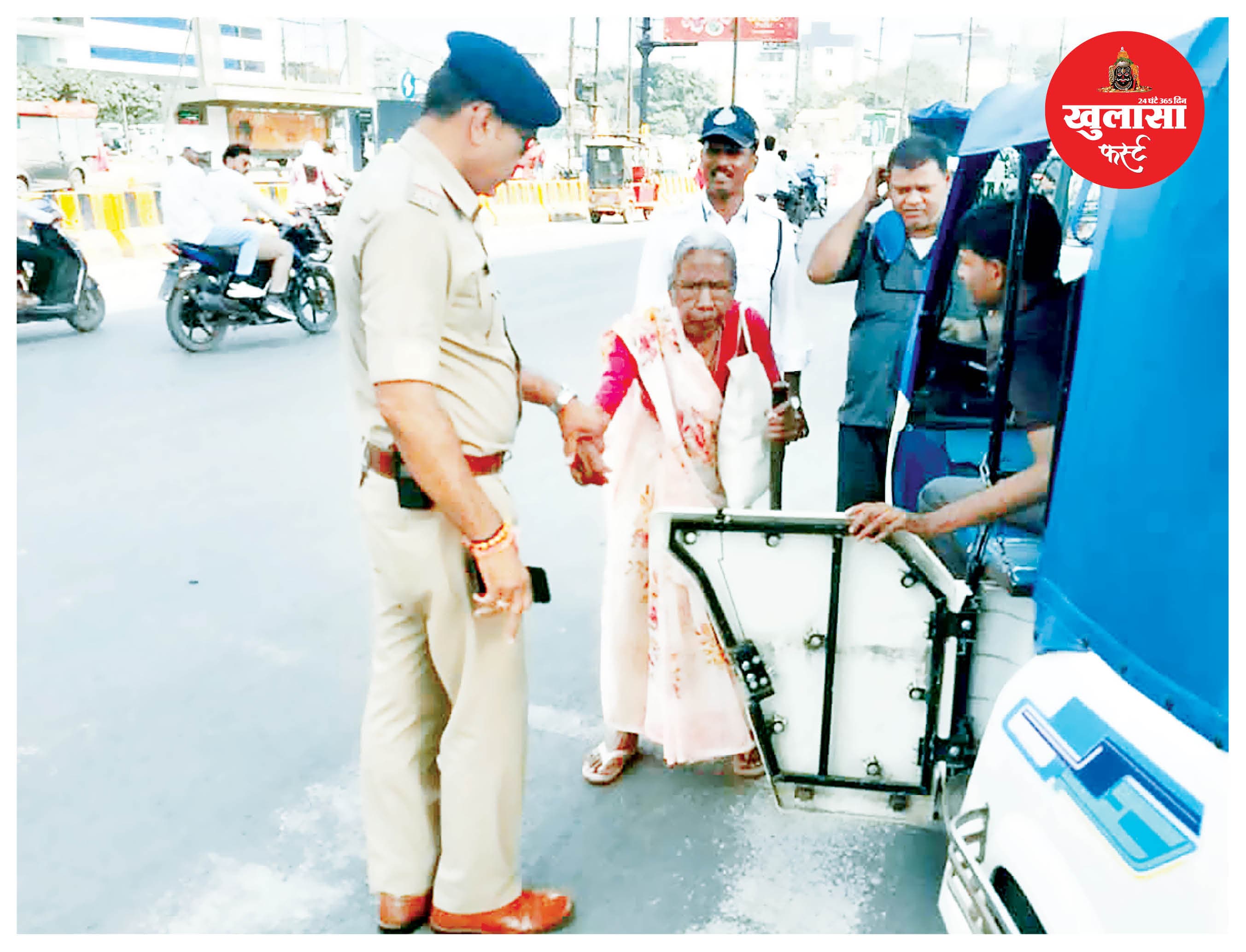 भटकती बुजुर्ग महिला के लिए देवदूत बने सूबेदार