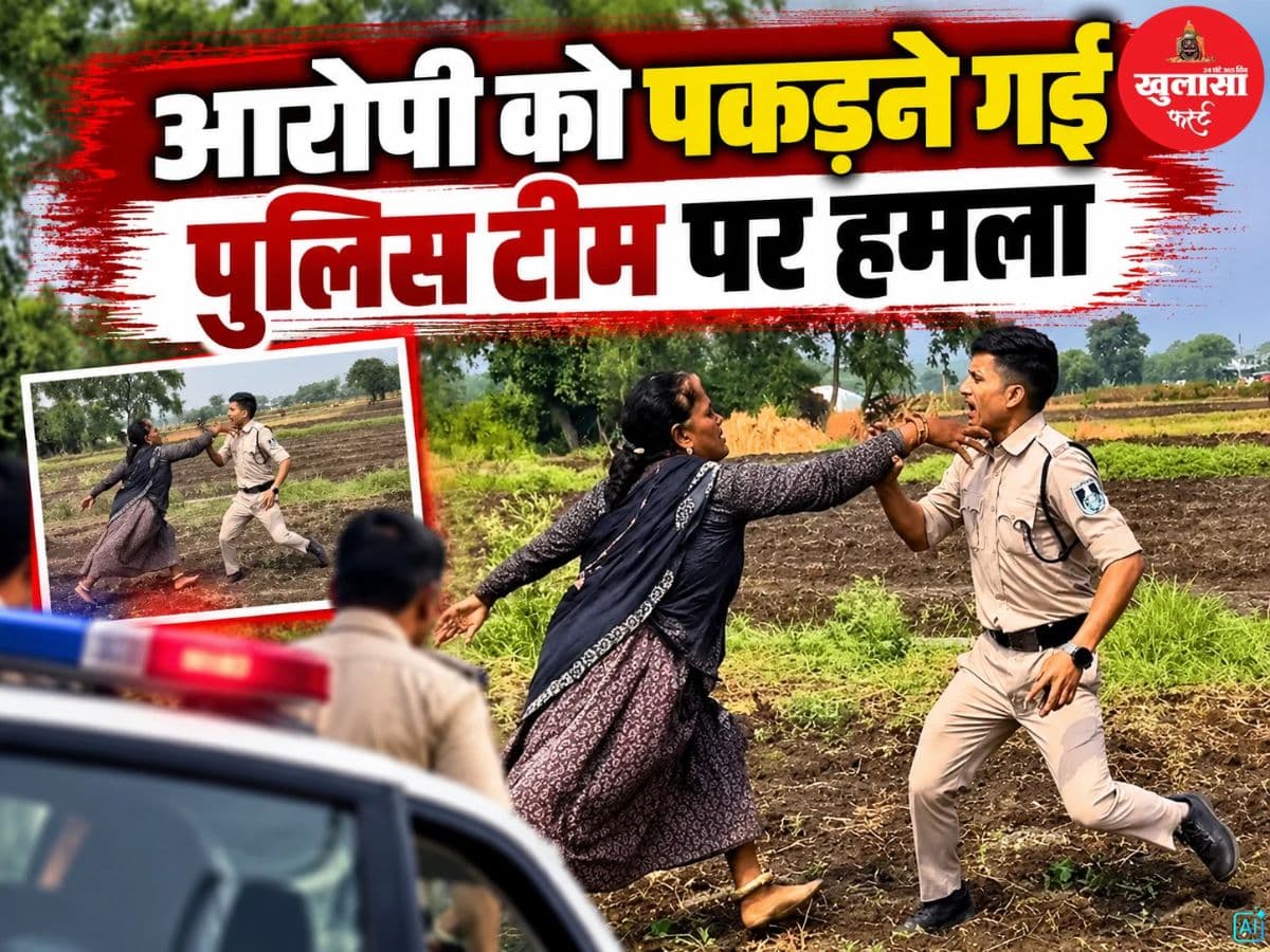 आरोपी को पकड़ने गई पुलिस टीम पर हमला