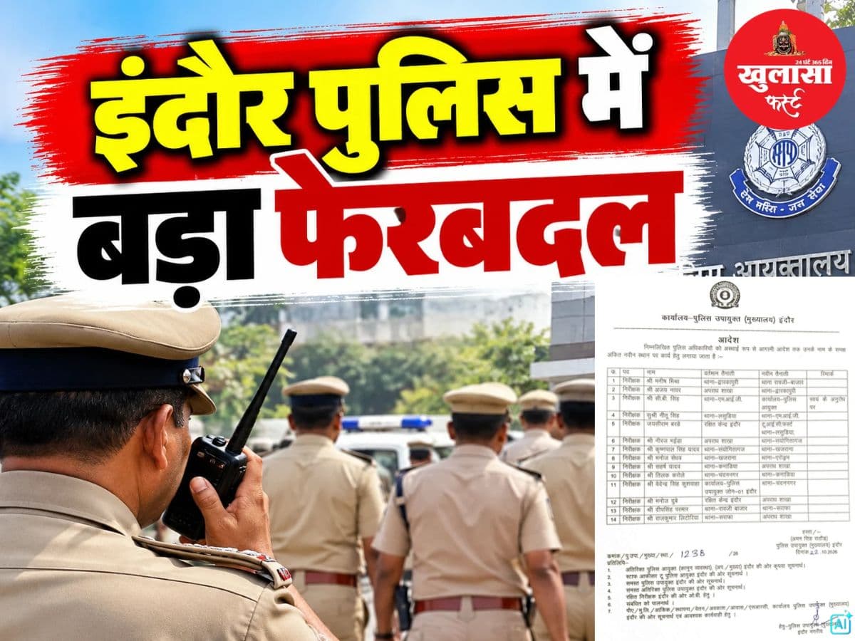 इंदौर पुलिस में बड़ा फेरबदल