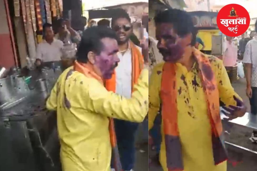 वीडियो देखिये, हिंदू उत्सव समिति के अध्यक्ष का मुंह काला किया