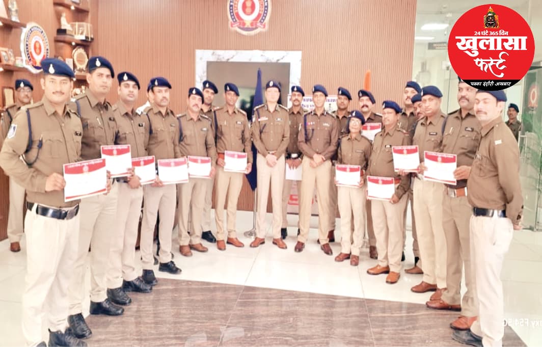 पुलिस कमिश्नर ने टीआई, एसआई सहित जवानों को किया सम्मानित