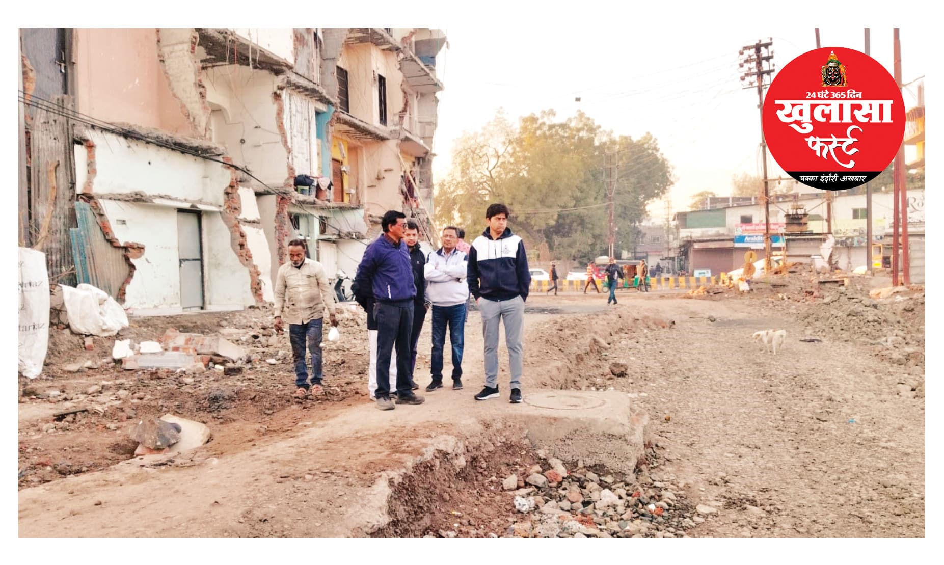 निगमायुक्त ने मालवीय नगर में सड़क निर्माण का निरीक्षण कर अधिकारियों को दी हिदायत