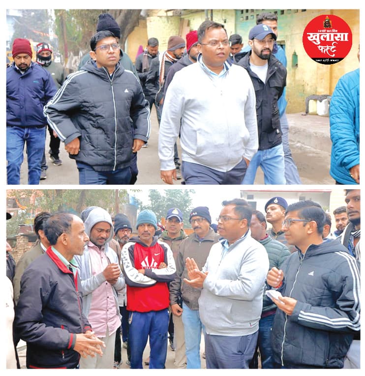 कलेक्टर और निगमायुक्त ने किया क्षेत्र का निरीक्षण