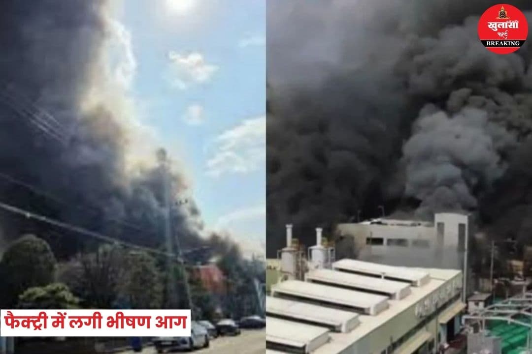 फैक्ट्री में लगी भीषण आग