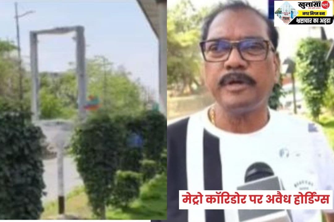 मेट्रो कॉरिडोर पर लगाए अवैध होर्डिंग्स