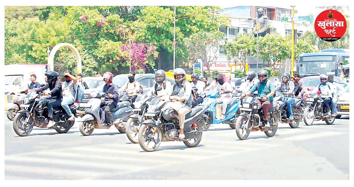 बिना हेलमेट चालकों के तीन महीने में 1.03 लाख चालान