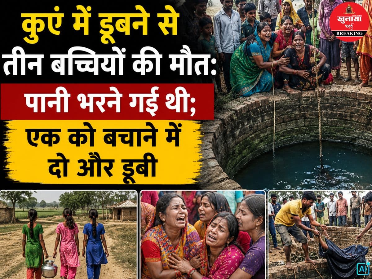 कुएं में डूबने से तीन बच्चियों की मौत