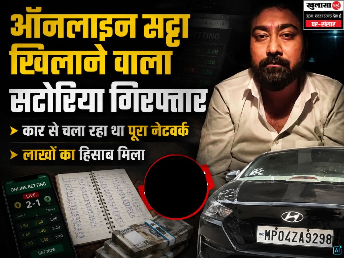 ऑनलाइन सट्टा खिलाने वाला सटोरिया गिरफ्तार
