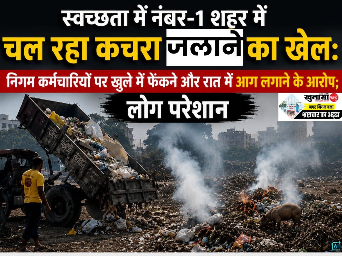 स्वच्छता में नंबर-1 शहर में चल रहा कचरा जलाने का खेल