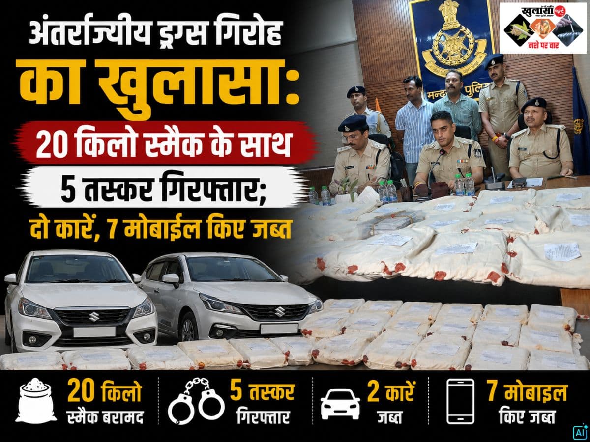 अंतर्राज्यीय ड्रग्स गिरोह का खुलासा