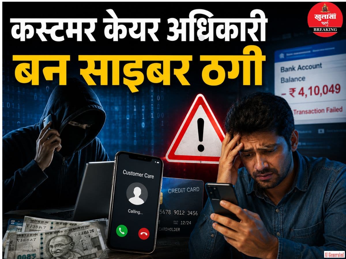 कस्टमर केयर अधिकारी बन साइबर ठगी