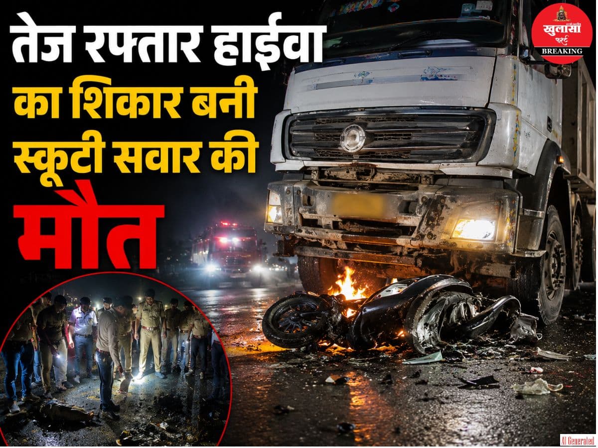 तेज रफ्तार हाईवा का शिकार बनी स्कूटी सवार की मौत